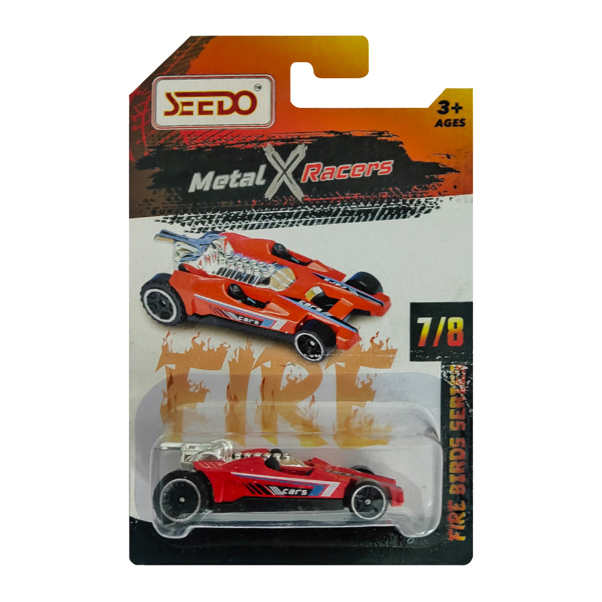 Seedo Metal X Racers Fire Bird Series Die Cast Car for Ages 3+, Pack Of 8