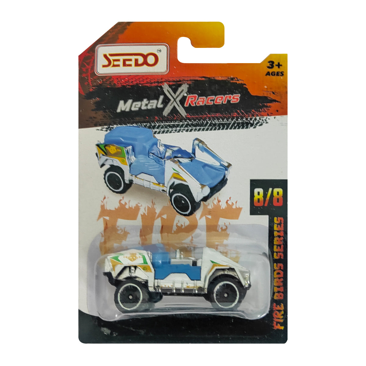 Seedo Metal X Racers Fire Bird Series Die Cast Car for Ages 3+, Pack Of 8