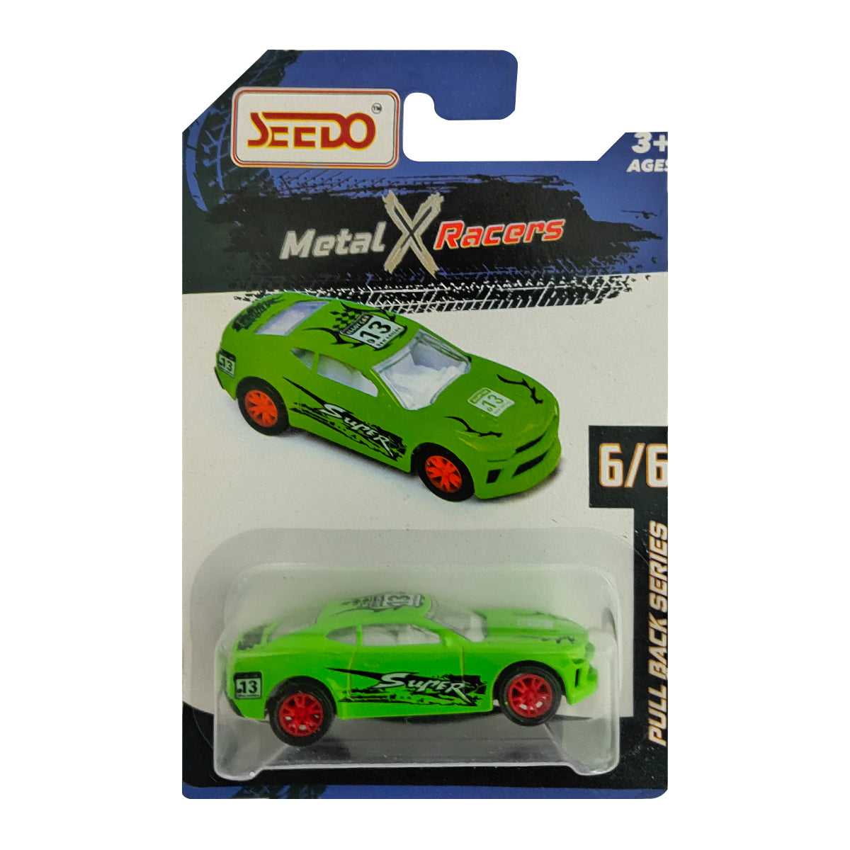 Seedo Metal X Racers Pull Back Series Die Cast Car for Ages 3+, Pack Of 6