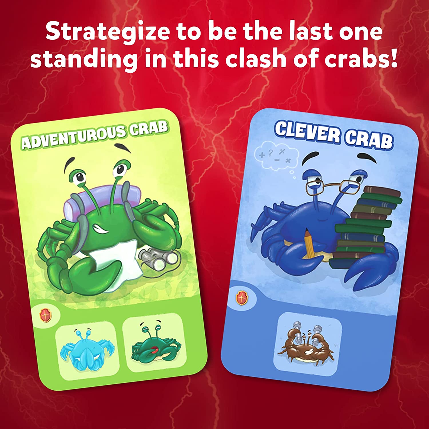 Skillmatics Crab Clash - Fiercely Fun Card Game of Attack and Defense for Kids Ages 7+