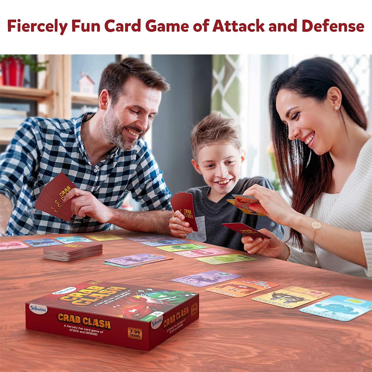 Skillmatics Crab Clash - Fiercely Fun Card Game of Attack and Defense for Kids Ages 7+