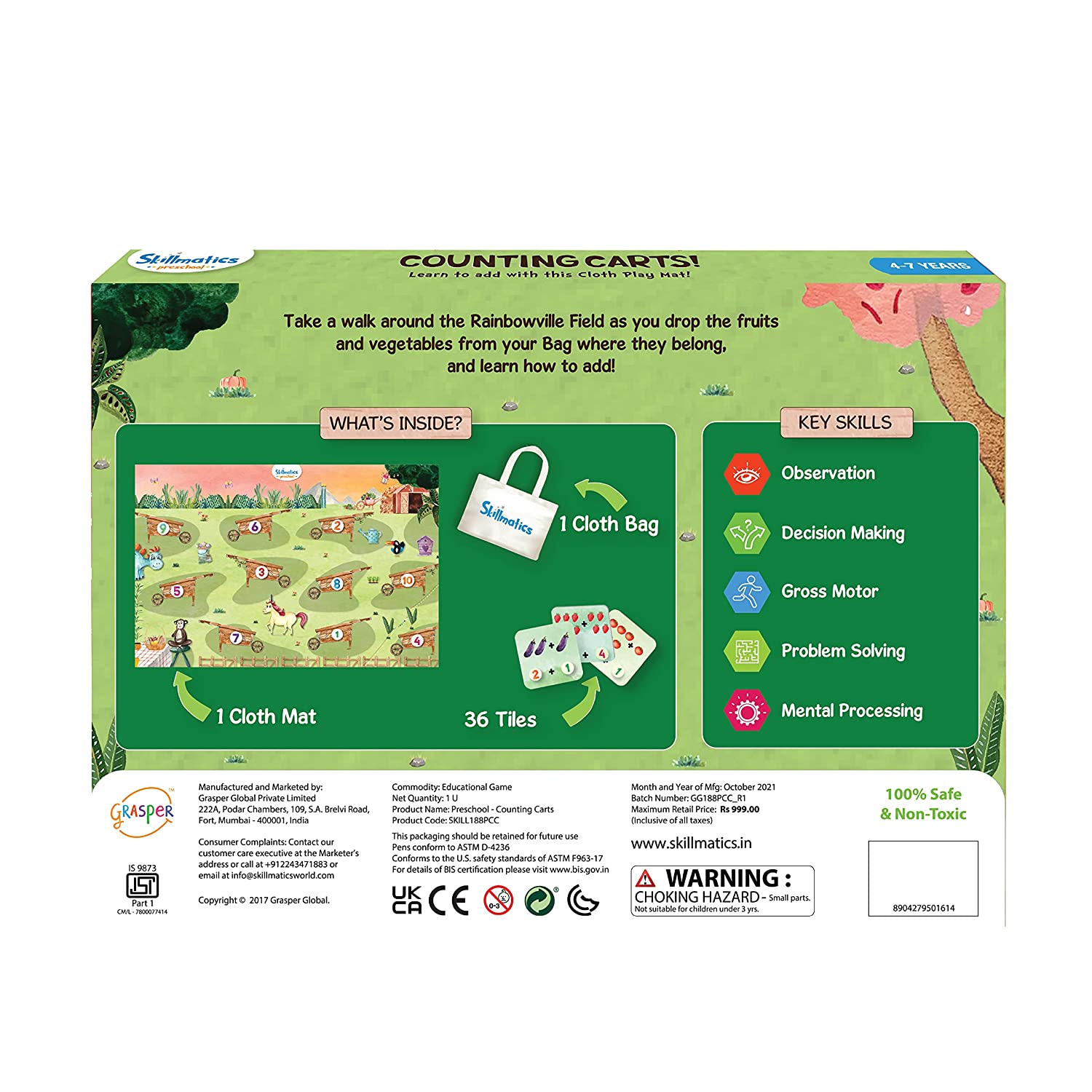 Skillmatics Preschool : Counting Carts - Educational Game for Kids Ages 4-7 Years