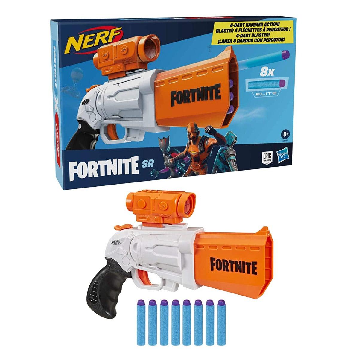 Nerf Fortnite IR Motorised Blaster – Dart-Blasting Fortnite  Blaster Replica – 6-Dart Removable Clip, 12 Official Nerf Elite Darts :  Toys & Games